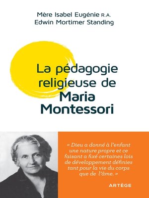 cover image of La pédagogie religieuse de Maria Montessori